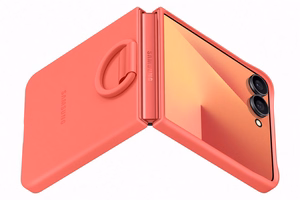 Samsung dėklas su žiedu Samsung Galaxy Z Flip7 - raudonas