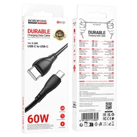 Borofone Kabelis BX121 Energy - Type C į Type C - PD 60W 1 metras juodas