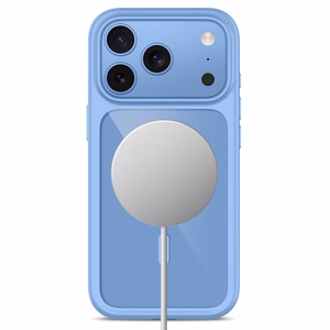 Tech-Protect MagOne CC MagSafe dėklas su 2 grūdintais stiklais, skirtas iPhone 18 Pro Max / 17 Pro Max, skaidrus mėlynas
