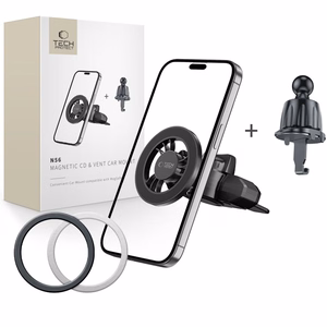 Tech-Protect N56 magnetinis MagSafe automobilinis laikiklis CD lizdui - juodas
