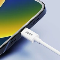 Rock Kabelis Simple Series - USB į Lightning kabelis - 2,4A - 2 metras baltas (m)