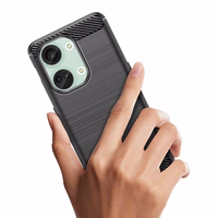 Carbon Case silikoninis dėklas telefonui OnePlus Ace 2V/OnePlus Nord 3 - juodas