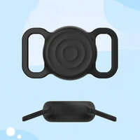 AirTag silikoninis vandeniui atsparus dėklas šuns ar katės antkakliui - juodas