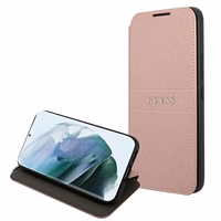 Dėklas telefonui Guess GUBKS22MPSASBPI S22+ S906 rožinis Saffiano Stripes