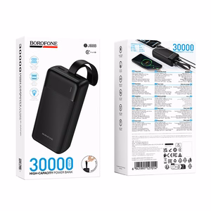 Borofone BJ88B Clever išorinė baterija 30000mAh 2xUSB juoda