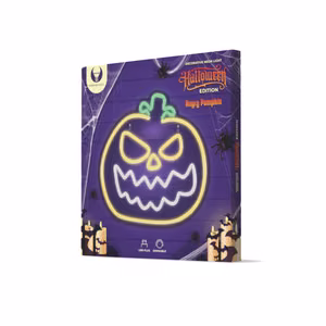 Neon PLEXI LED ANGRY PUMPKIN geltonas baltas FPNE14 Forever Light