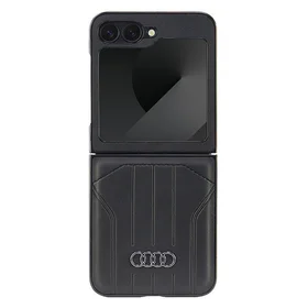 Audi dirbtinės odos magnetinis dėklas Samsung Galaxy Z Flip 6 - juodas
