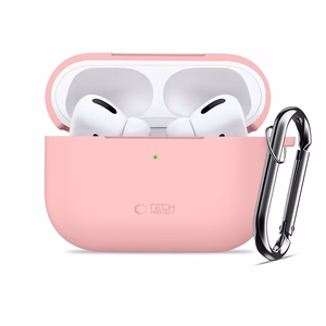 "Tech-Protect" silikoninis dėklas su kabliuku, skirtas "AirPods Pro" - rožinis