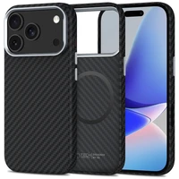 Tech-Protect Ion Carbon Magnetinis dėklas telefonui iPhone 17 Pro - juoda ir sidabrinė