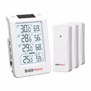 BALDRTHERM B0598 3-Channel Thermohygrometer with Automatic Backlight