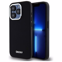 DKNY Paprastas logotipas Magnetinis dėklas telefonui iPhone 15 Pro - juodas