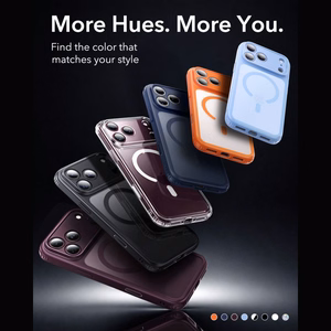 ESR Classic Hybrid MagSafe dėklas, skirtas iPhone 18 Pro / 17 Pro – skaidrus juodas