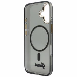 Guess IML Script Metal MagSafe Dėklas for iPhone 17 - juodas