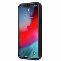 Ferrari FERCAHCP12SBK iPhone 12 mini 5.4" juodas/juodas kietas dėklas On Track Real Carbon