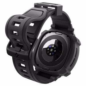 „Spigen Rugged Armor Pro“ dėklo ir dirželio rinkinys, skirtas „Samsung Galaxy Watch Ultra 2 (2026)“ 47 mm – matinis juodas