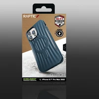 Raptic X-Doria Clutch dėklas iPhone 14 Pro Max su Magnetine galinė mėlyna danga