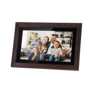 Kruger&Matz FRAMEO Wi-Fi 10,1 colio skaitmeninis nuotraukų rėmelis mediniu rėmu