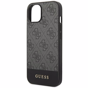 Guess 4G Stripe Collection dėklas iPhone 14 / 15 Plus pilkas