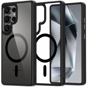 Tech-Protect MagMat MagSafe dėklas telefonui Samsung Galaxy S25 Ultra - skaidrus juodas