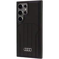 Audi Sintetinės odos Magnetinis dėklas telefonui S24 Ultra S928 juodas/juodas kietas dėklas AU-TPUPCMS24U-Q5/D1-BK