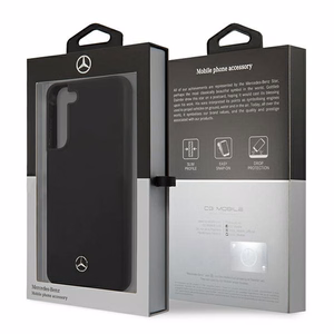 Mercedes Silicone Line dėklas Samsung Galaxy S22+ - juodas