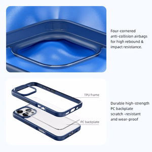 Rock Guard Series dėklas telefonui Iphone 16 Pro Max skaidrus-pilkas