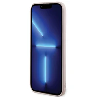 Karl Lagerfeld 3D guminis blizgus logotipas dėklas telefonui iPhone 15 Pro - rožinis