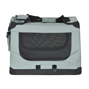 Foldable pet carrier bag, size XXL, 90 x 61 x 65 cm, grey, REBEL ANIMALS