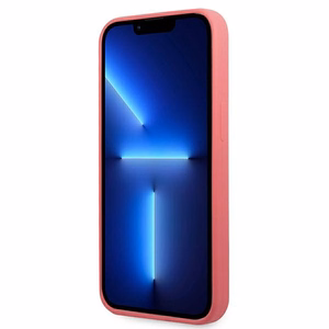 Karl Lagerfeld silikoninis plokštelės dėklas iPhone 13 Pro / iPhone 13 - fuksija