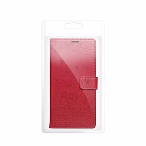 MEZZO Book Dėklas Redmi Note 15 PRO 4G katės raudonas