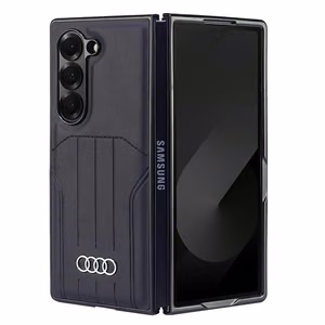 Чехол Audi из синтетической кожи MagSafe для Samsung Galaxy Z Fold 6 - чёрный