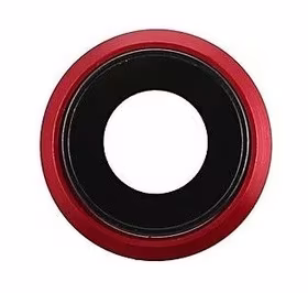 iPhone 8/SE 2020/SE 2022 kameros stikliukas su rėmeliu raudonas ORG