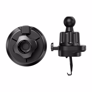 Belaidis automobilinis įkroviklis-laikiklis Joyroom (JR-ZS412) Magnetic Qi2 (MagSafe 15W) tvirtinamas ant ventiliacijos grotelių juodas