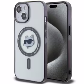 Karl Lagerfeld KLHMP15SHCHNOTK iPhone 15 6.1" skaidrus kietas dėklas IML Choupette's Head MagSafe