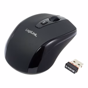 Logilink Maus optisch Funk 2.4 GHz wireless 2.4GH wireless mini mouse with autolink Black