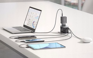 Vention 65 W GaN kelioninis adapteris ir įkroviklis 2x USB-A 2x USB-C