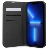 Karl Lagerfeld KLBKP14LSANKCPG iPhone 14 Pro 6.1" knygos tipo dėklas sidabrinis Saffiano Karl & Choupette