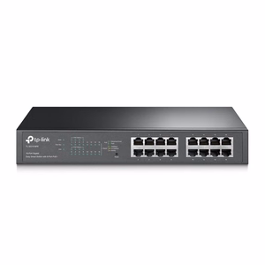 TP-Link TL-SG1016PE tinklo komutatorius Valdomas L2 Gigabit Ethernet (10/100/1000) Maitinimas per Eternetą (PoE) Juoda