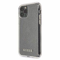 Guess GUHCN58PCGLSI iPhone 11 Pro sidabriškas kietasis dėklas Glitter