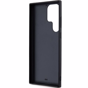 Karl Lagerfeld 3D Guminis Blizgus Logotipas dėklas telefonui Samsung Galaxy S23 Ultra - juodas