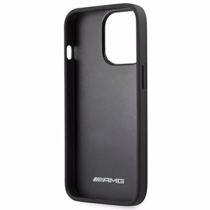 AMG AMHCP14XGSEBK iPhone 14 Pro Max 6.7 - juodas odinis dėklas su įspaudų linijomis