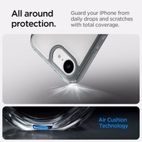 Dėklas telefonui Spigen Ultra Hybrid skirtas iPhone 16e - pilkas