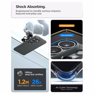 SPIGEN dėklas LIQUID AIR MAG, suderinamas su MagSafe, skirtas SAMSUNG S26 Ultra abyss green