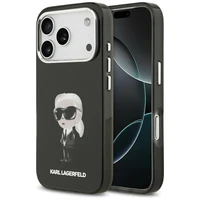 Karl Lagerfeld IML akvarelės Karl ir logotipo magnetinis dėklas telefonui iPhone 17 Pro - juodas