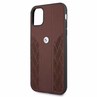 BMW odinis perforuotas dėklas telefonui iPhone 11 / Xr - raudonas
