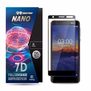 Crong 7D Nano Flexible Glass 9H hibridinis ekrano stiklas, skirtas Nokia 3.1