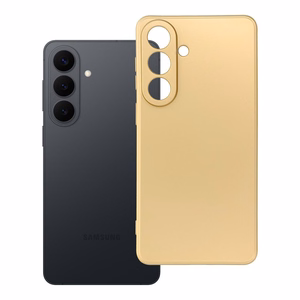 Metalinės išvaizdos dėklas telefonui SAMSUNG S26 Plus auksinis