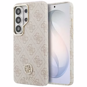GUESS case for SAMSUNG S26 Ultra GUHMS26LP4GRMDEP (4G Rhinestone Round Logo MagSafe) pink