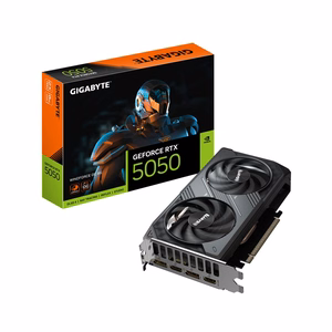 GIGABYTE GeForce RTX 5050 WINDFORCE OC 8G Vaizdo plokštė - 8GB GDDR6, 128bit, PCI-E 5.0, 2587MHz Core Clock, 2 x DP, 2 x HDMI, NVIDIA DLSS 4, GV-N5050WF2OC-8GD