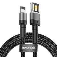 Baseus Cafule Dvipusis USB Lightning kabelis 1.5A 2m (pilkas+juodas)
